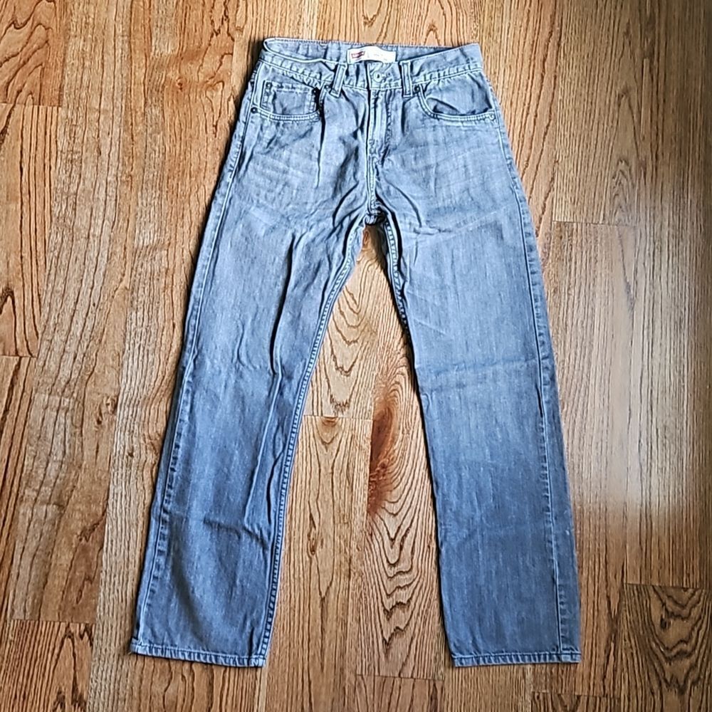 LEVI'S 514 Straight Jeans, Gray, Boys Size 16 Regular, 28x28